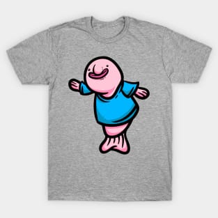 Cute Anthropomorphic Human-like Cartoon Blobfish T-Shirt